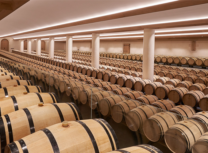 <p>After vatting, the wine is matured for 18 months in French oak barrels in conditions of perfectly controlled temperature and humidity.</p>
