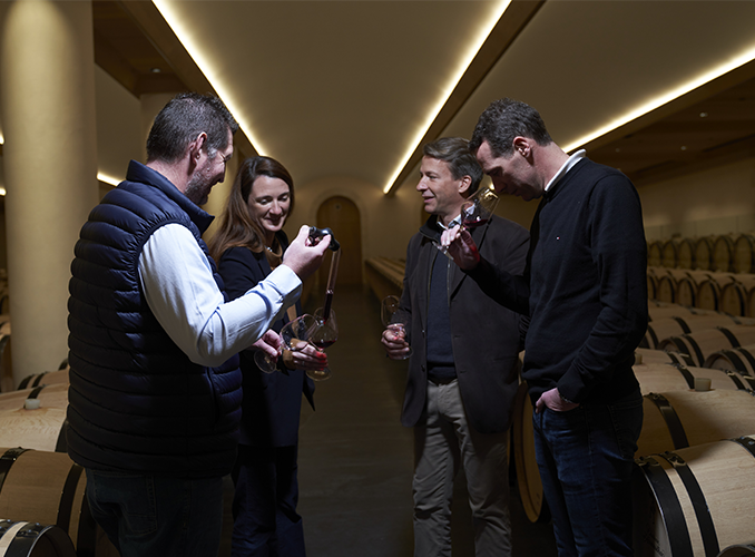 <p><strong>Jean-Emmanuel Danjoy</strong>, head winemaker along side with <strong>Lucie Lauilhe </strong>and <strong>Cédric Marc</strong>.</p>
