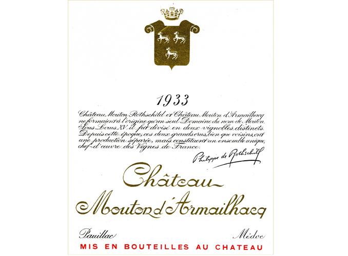 <p>In 1931, the young Baron Philippe de Rothschild became a minority shareholder of the Société Anonyme du Domaine de Mouton d’Armailhacq, then in 1933 acquired all the shares from the Comte de Ferrand in return for a life annuity.</p>
